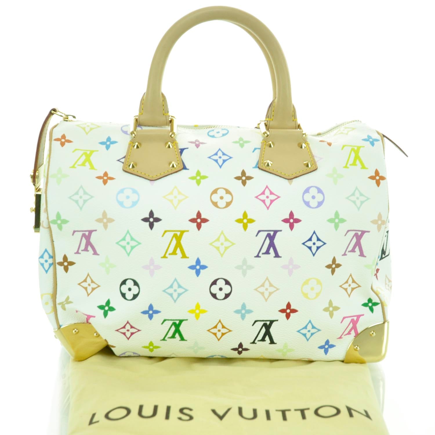 Louis Vuitton Monogram Multicolor Speedy 30 White 3 of 10