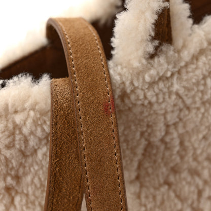 Telfar X UGG Suede Shearling Medium Shopping Bag Natural 11 of 11