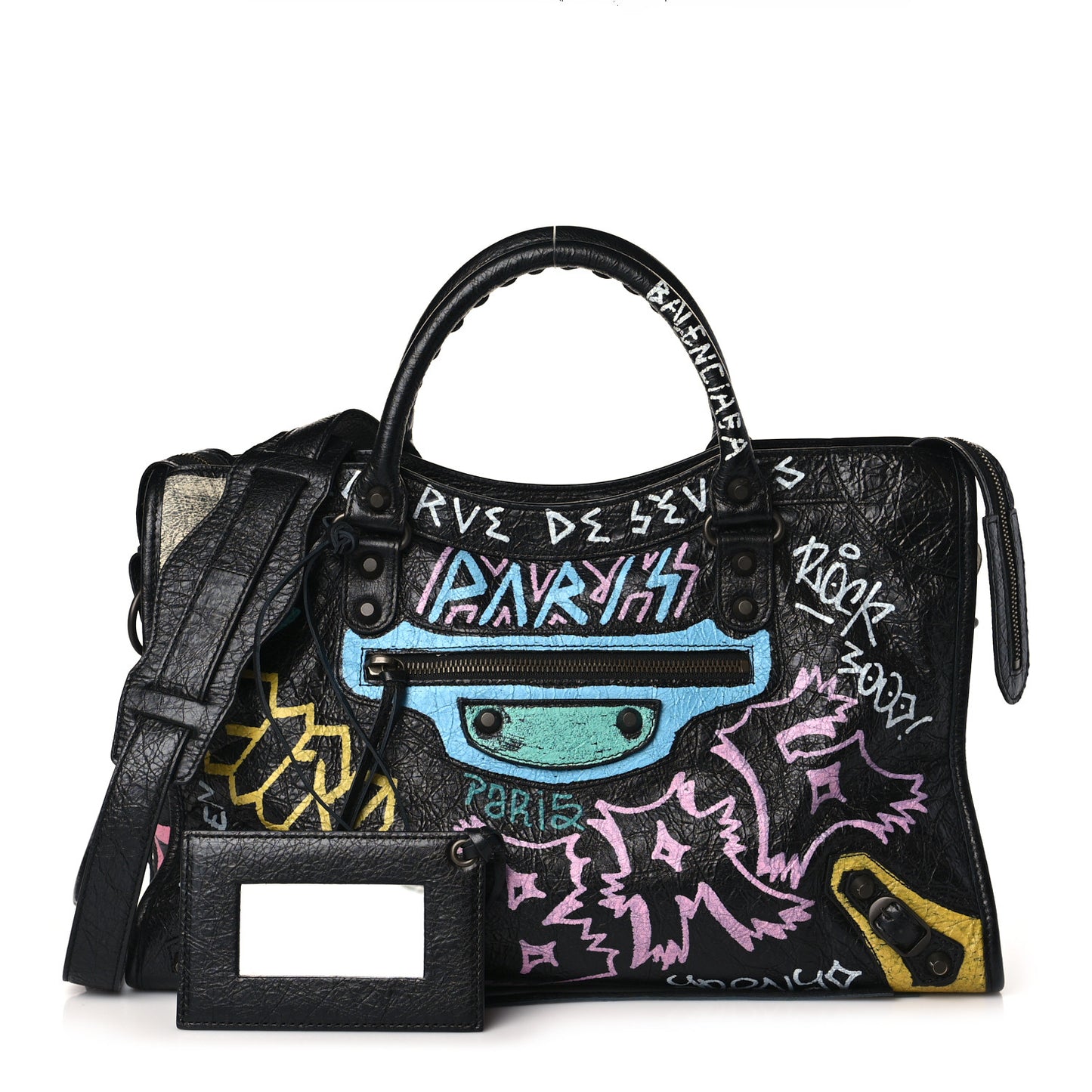 Agneau Graffiti All Over Classic Hardware City Black Multicolor