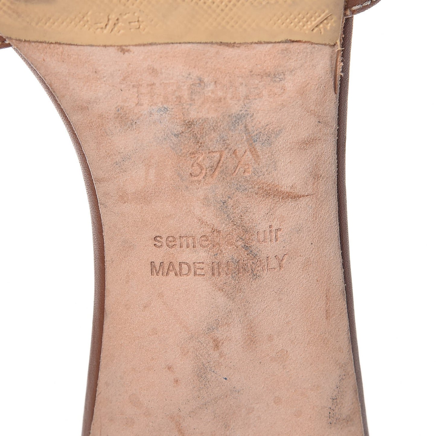 Calfskin Oasis Sandals 37.5 Gold