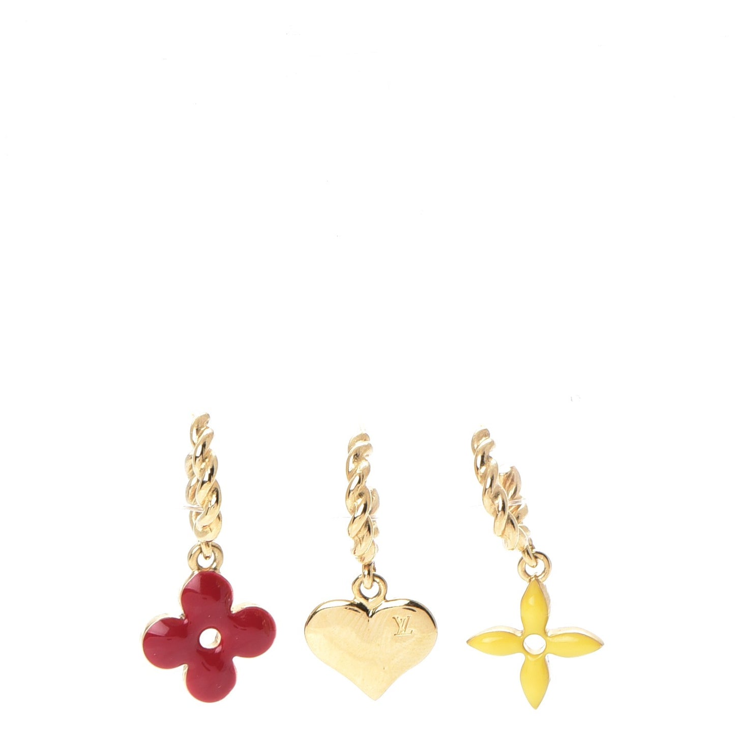 Sweet Monogram Earrings Gold