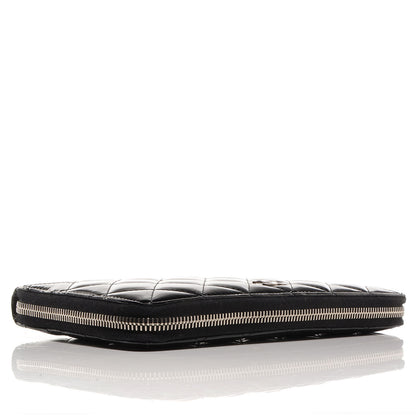 Chanel Patent Quilted Large Zip Around Organizer Wallet Black 4 of 7