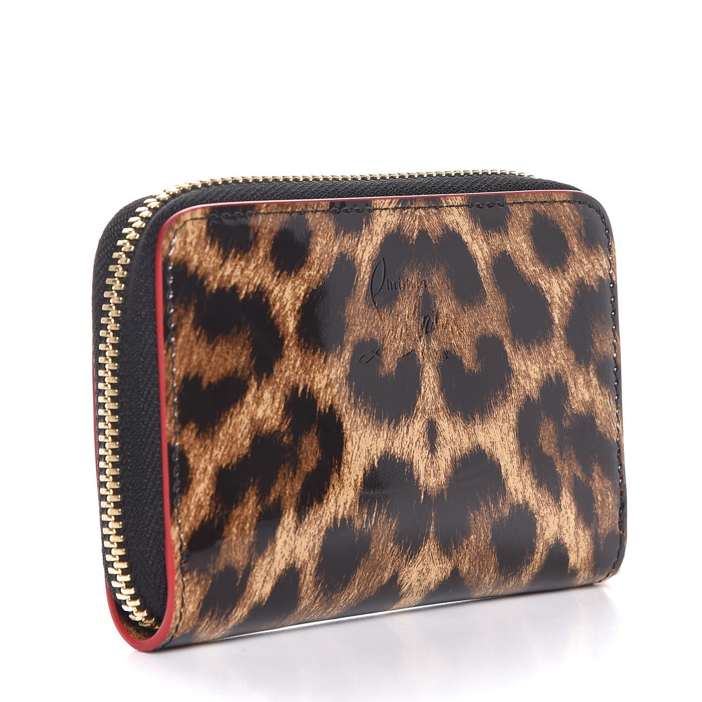 Patent Leopard Spiked Panettone Coin Purse