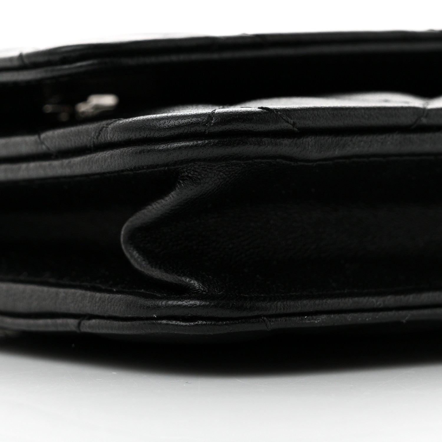 Chanel Lambskin Quilted Wallet On Chain WOC Black 10 of 12