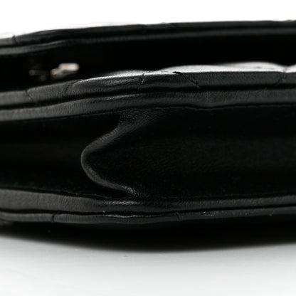 Chanel Lambskin Quilted Wallet On Chain WOC Black 10 of 12