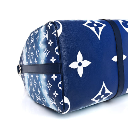 Louis Vuitton Monogram Escale Keepall Bandouliere 50 Blue 8 of 12