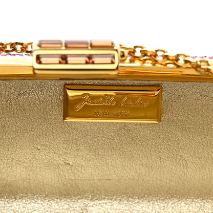 Judith Leiber Swarovski Crystal Minaudiere Clutch Gold 6 of 8