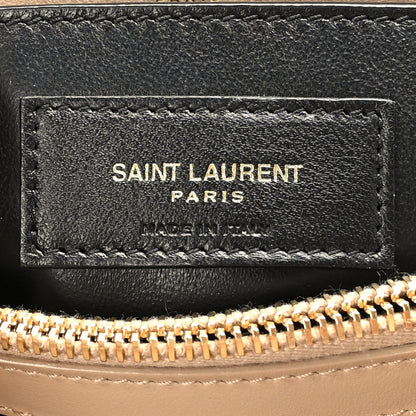 Saint Laurent Calfskin Y Quilted Monogram Small Loulou Chain Satchel Dark Beige 6 of 9