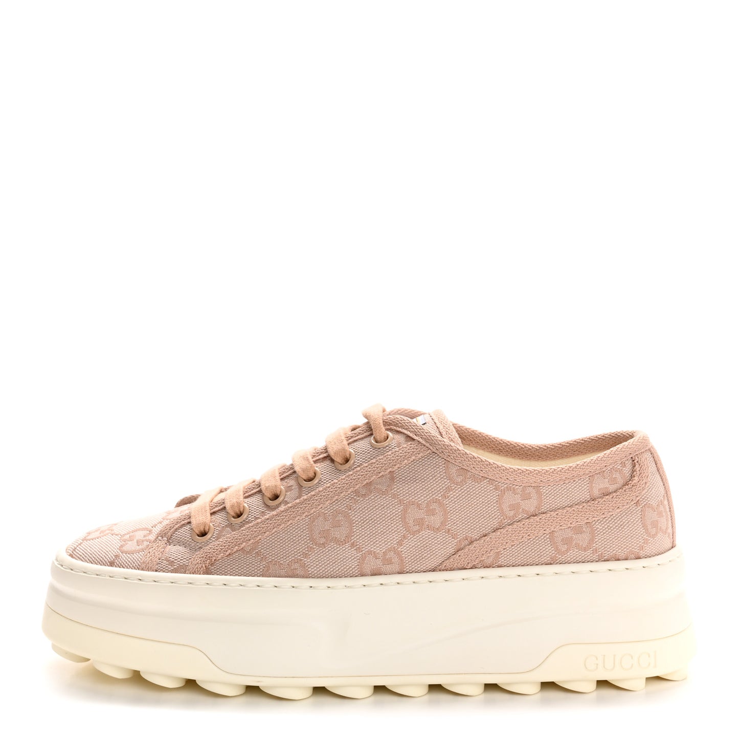 GG Monogram Womens 1977 Tennis Platform 52mm Sneakers 36 Skin Rose