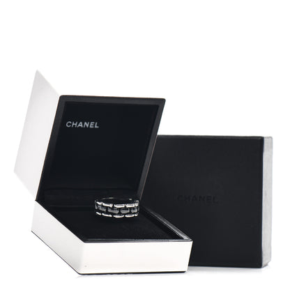 Chanel 18K White Gold Black Ceramic Medium Ultra Ring 54 7 4 of 4