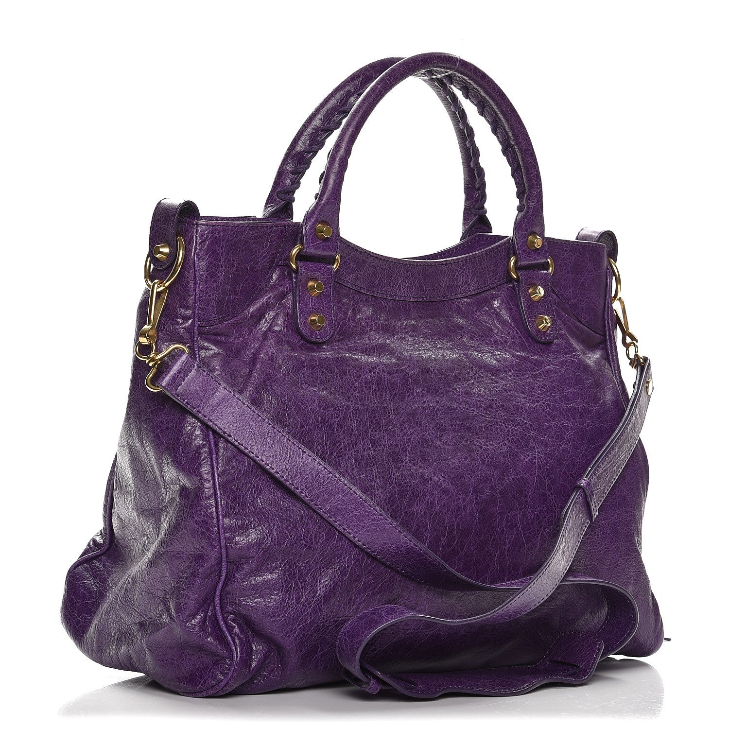 Balenciaga Agneau Classic Gold Hardware Velo Dark Violet 4 of 12