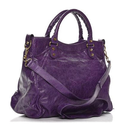 Balenciaga Agneau Classic Gold Hardware Velo Dark Violet 4 of 12