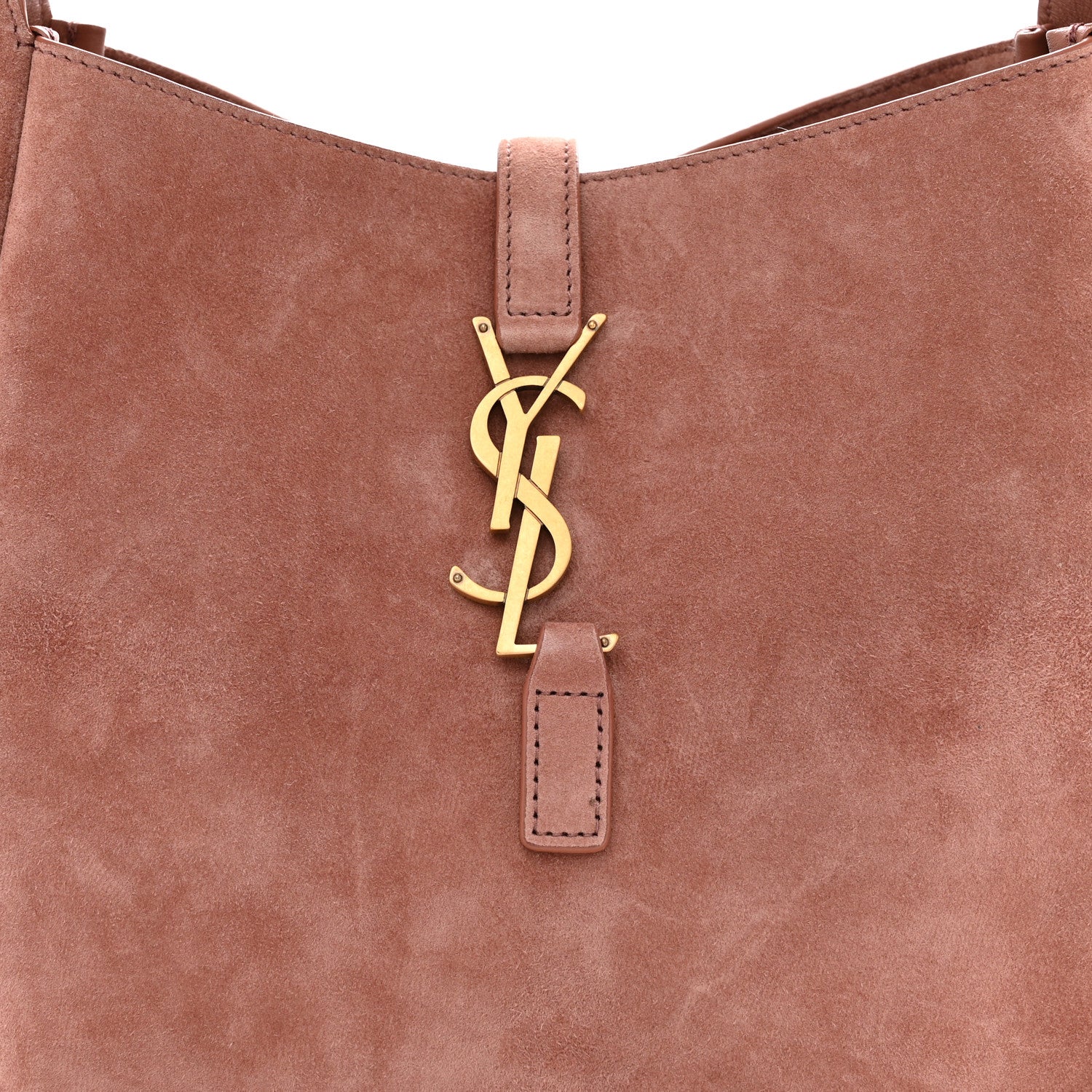 Saint Laurent Suede Calfskin Small Le 5 A 7 Soft Hobo Barley Pink 8 of 11