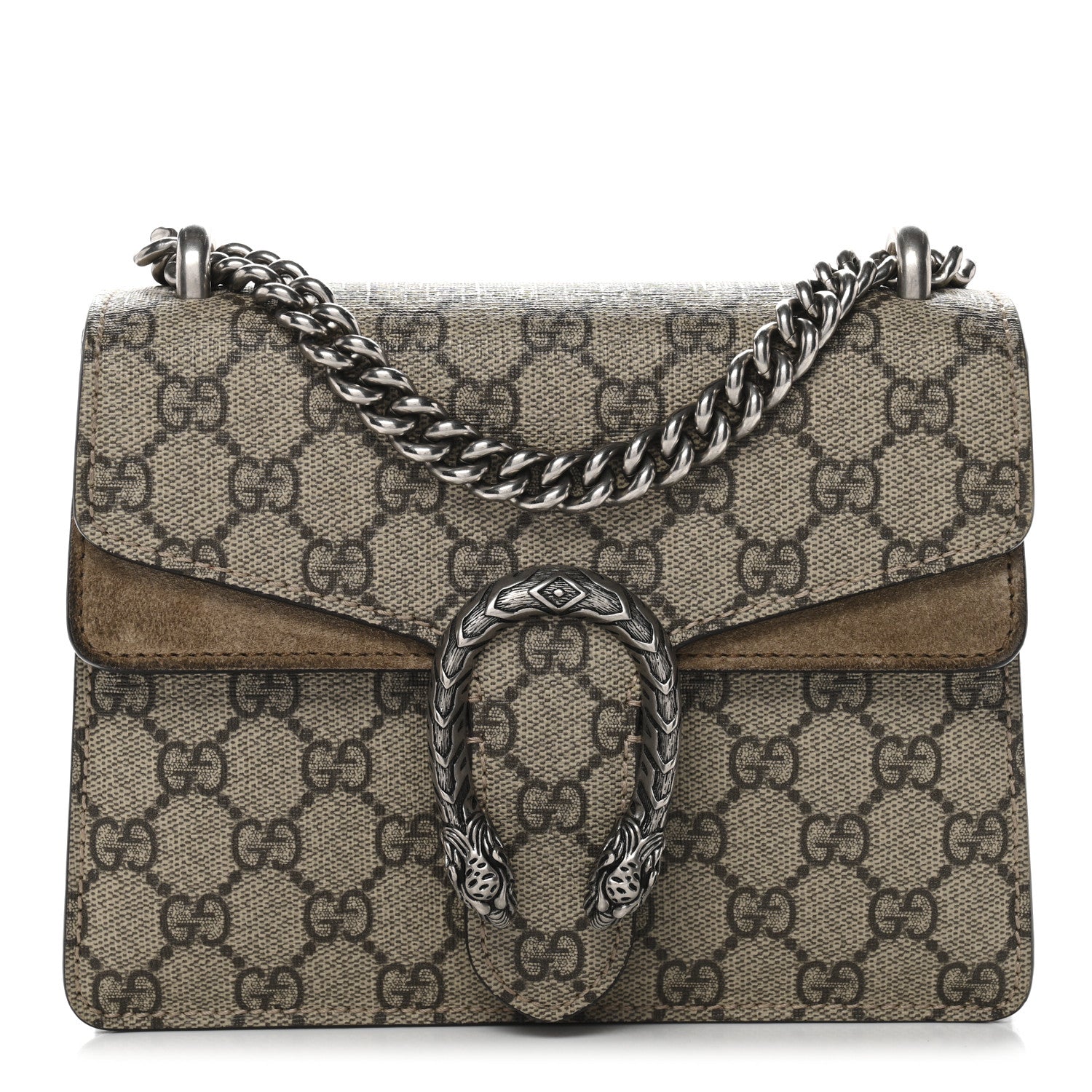 Gucci GG Supreme Monogram Mini Dionysus Shoulder Bag Taupe 1 of 11