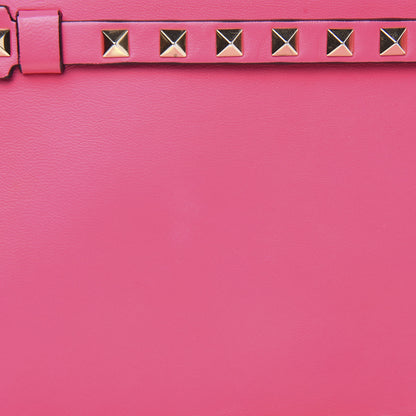 Valentino Garavani Nappa Rockstud Wristlet Clutch Fuxia Fluo 10 of 12