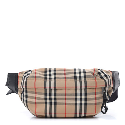 Burberry Nylon Vintage Check Medium Sonny Bum Bag Archive Beige Black 1 of 7