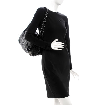 Chanel Lambskin Patent Calfskin Brooklyn Patchwork Flap Black 2 of 8