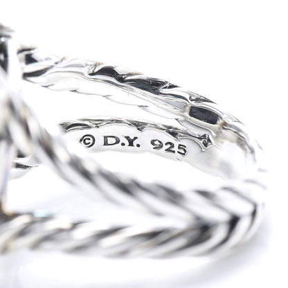 David Yurman Sterling Silver Diamond Black Onyx 14mm Cushion On Point Ring 54 6.75 5 of 5