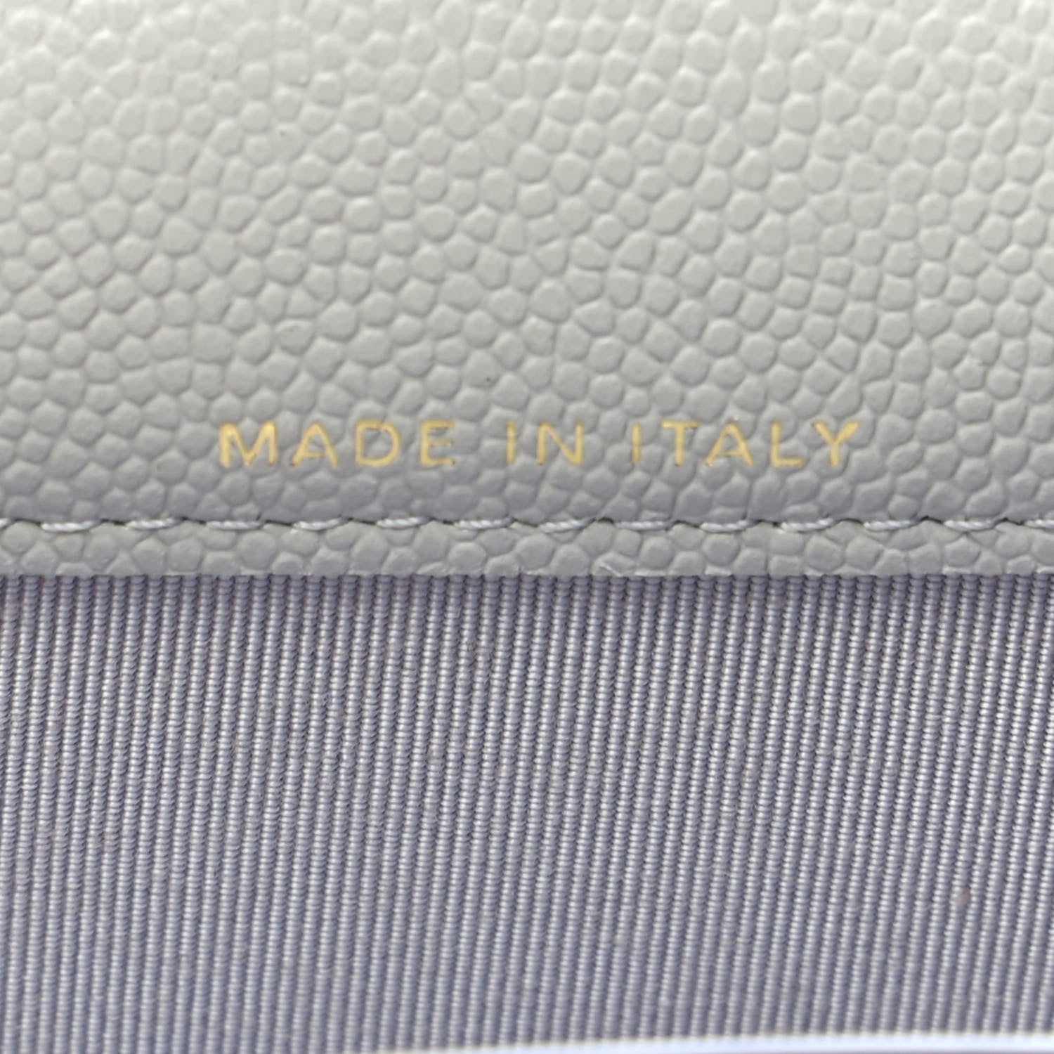 Chanel Caviar Quilted Flap Card Holder Wallet Grey 7 of 11