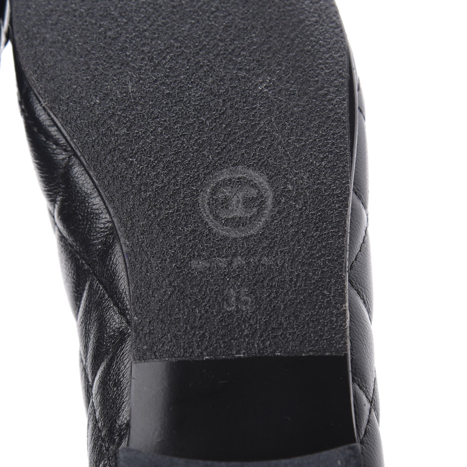 Chanel Aged Calfskin Quilted Cap Toe Ballerina Flats 35 Black 6 of 8