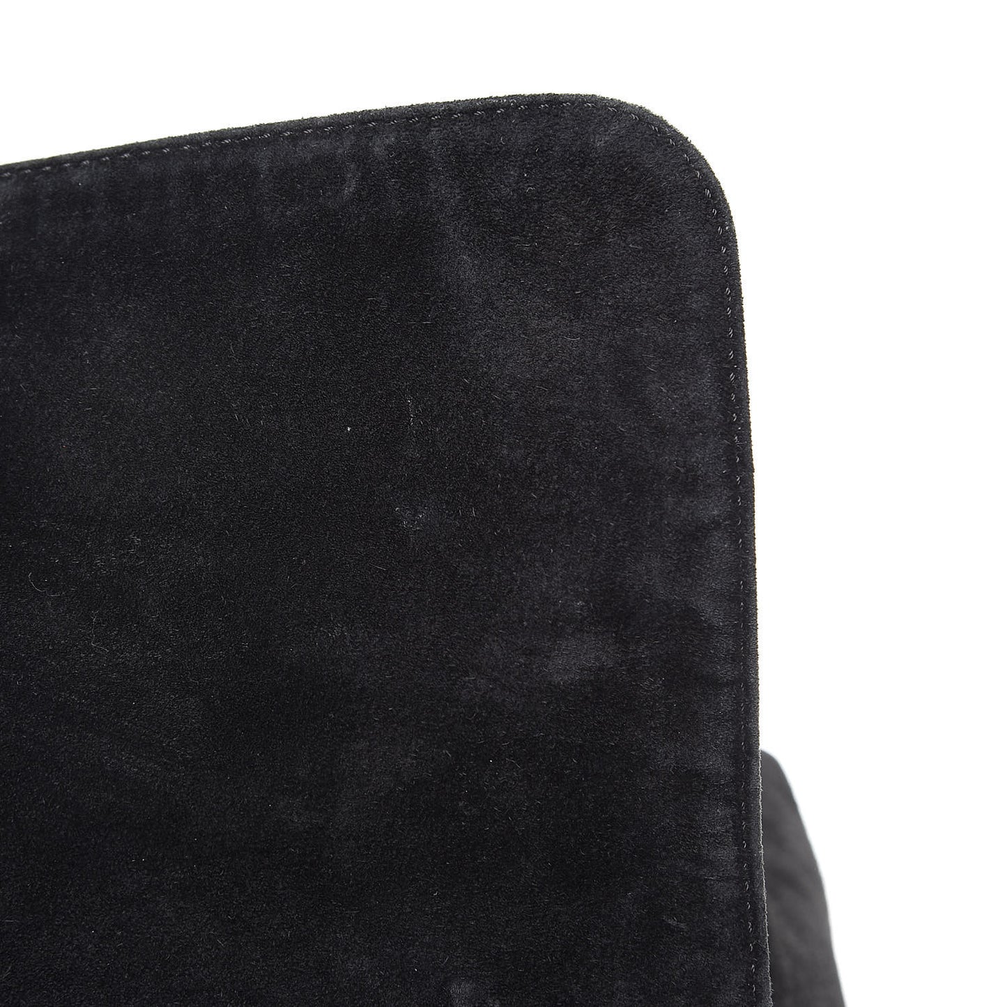 Suede Large Chef Shoulder Bag Black