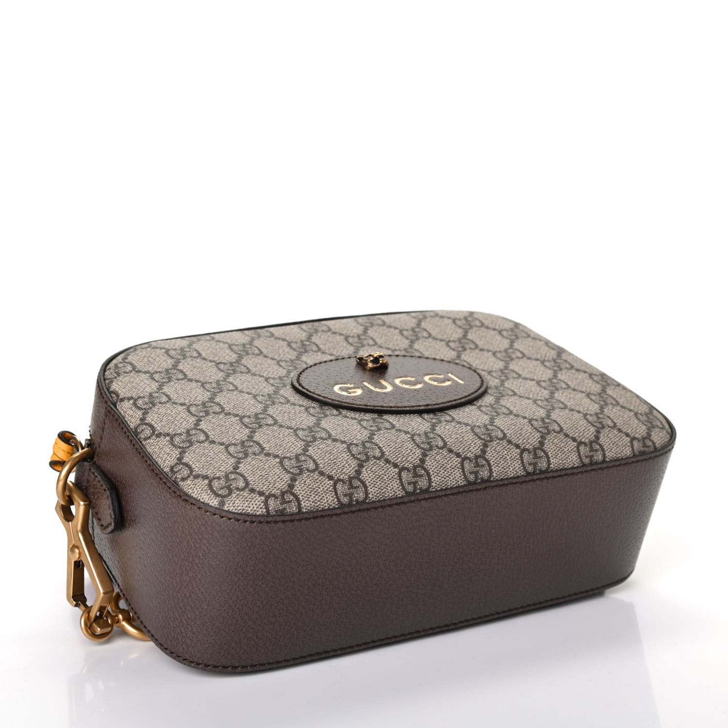 Gucci GG Supreme Monogram Web Neo Vintage Shoulder Bag Beige New Acero Crop 3 of 4