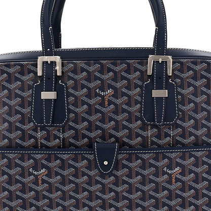 Goyard Goyardine Ambassade MM Briefcase Navy 13 of 17