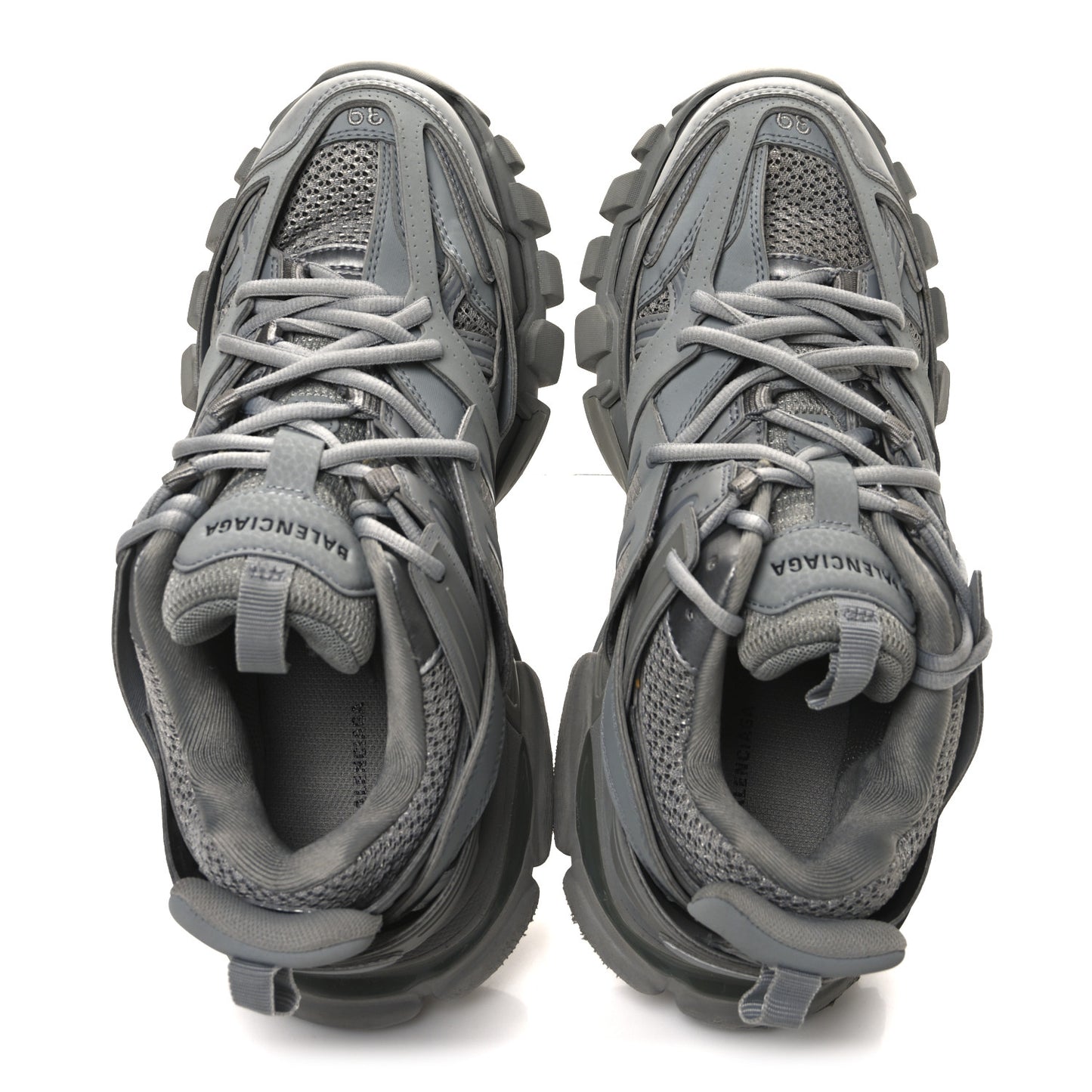 Rubber Mesh Fabric Monocolor Recycled Sole Womens Track Sneakers 39 Medium Grey