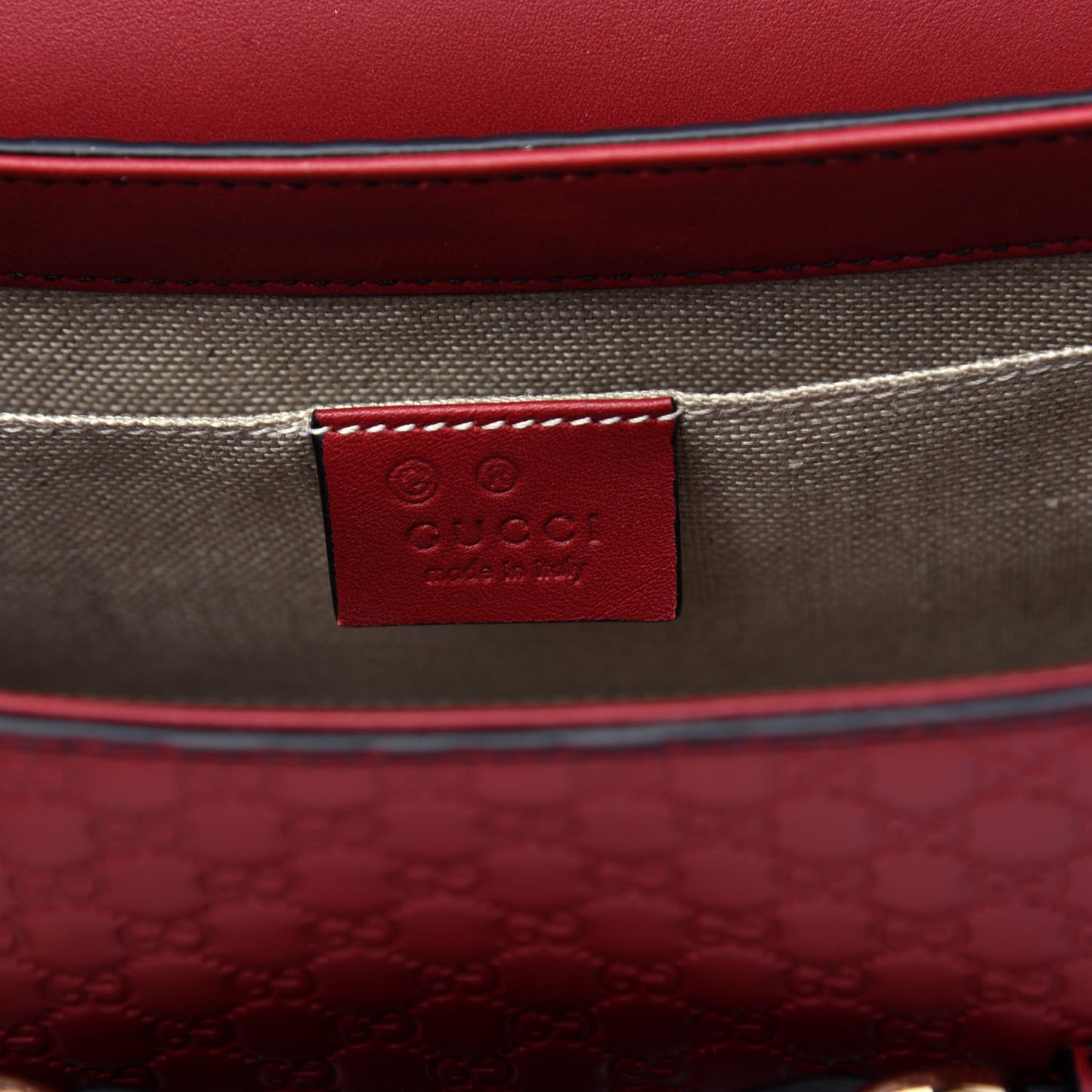 Microguccissima Medium Emily Chain Shoulder Bag Red