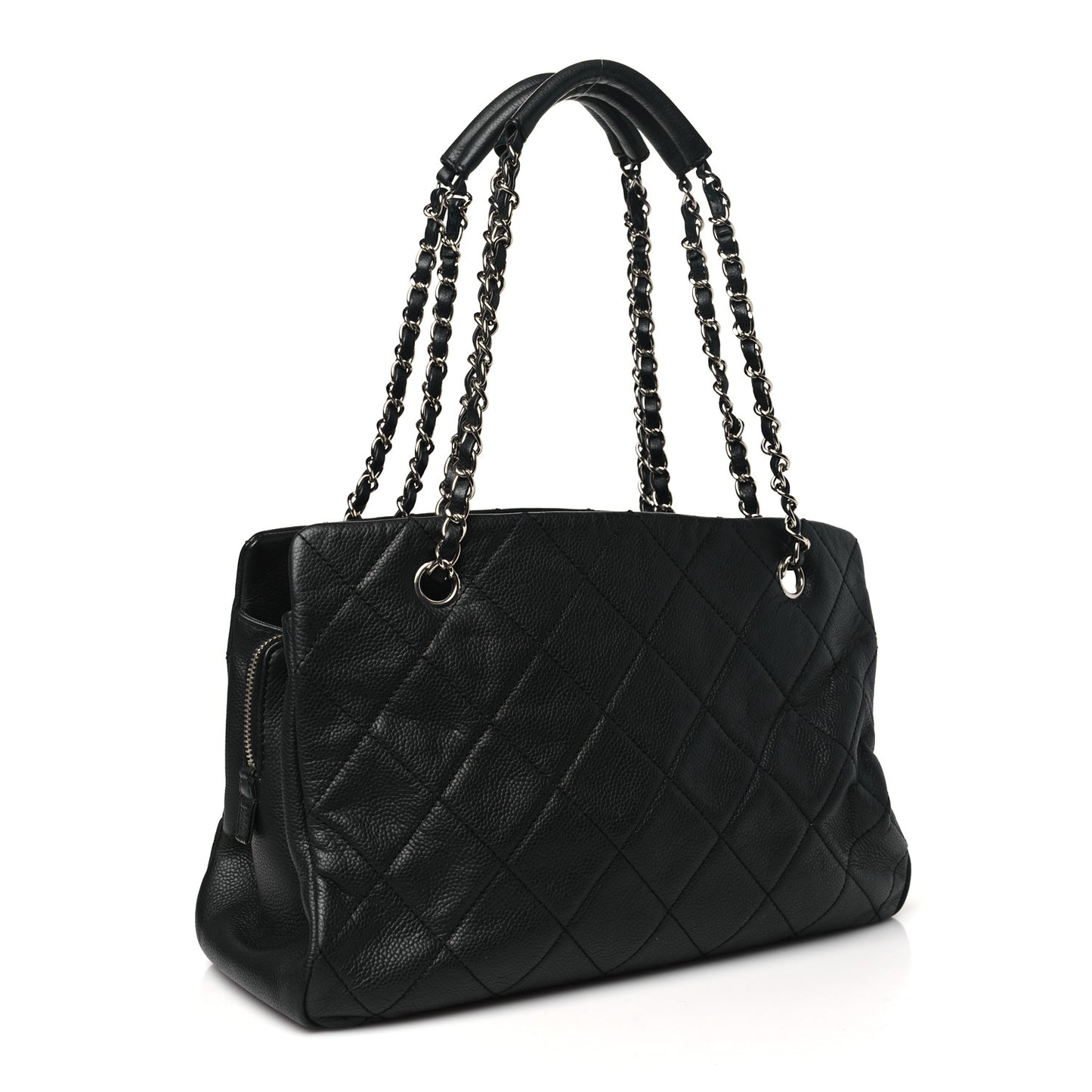 Caviar Quilted Timeless CC Soft Tote Black