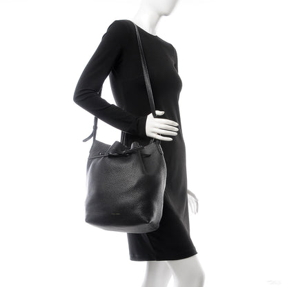 Mansur Gavriel Tumbled Calfskin Bucket Bag Black 2 of 7