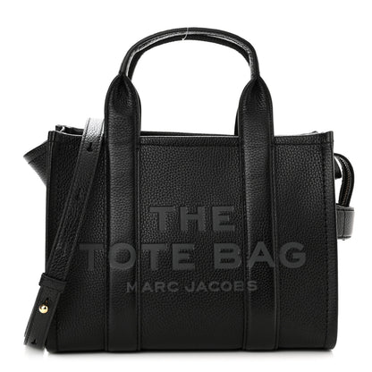 Marc Jacobs Grained Calfskin Small The Tote Bag Black 1 of 10