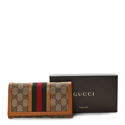 Gucci Monogram Vintage Web Continental Wallet Tobacco 9 of 9