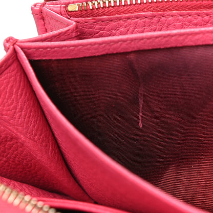 Prada Vitello Daino Zip Around Wallet Peonia 14 of 18