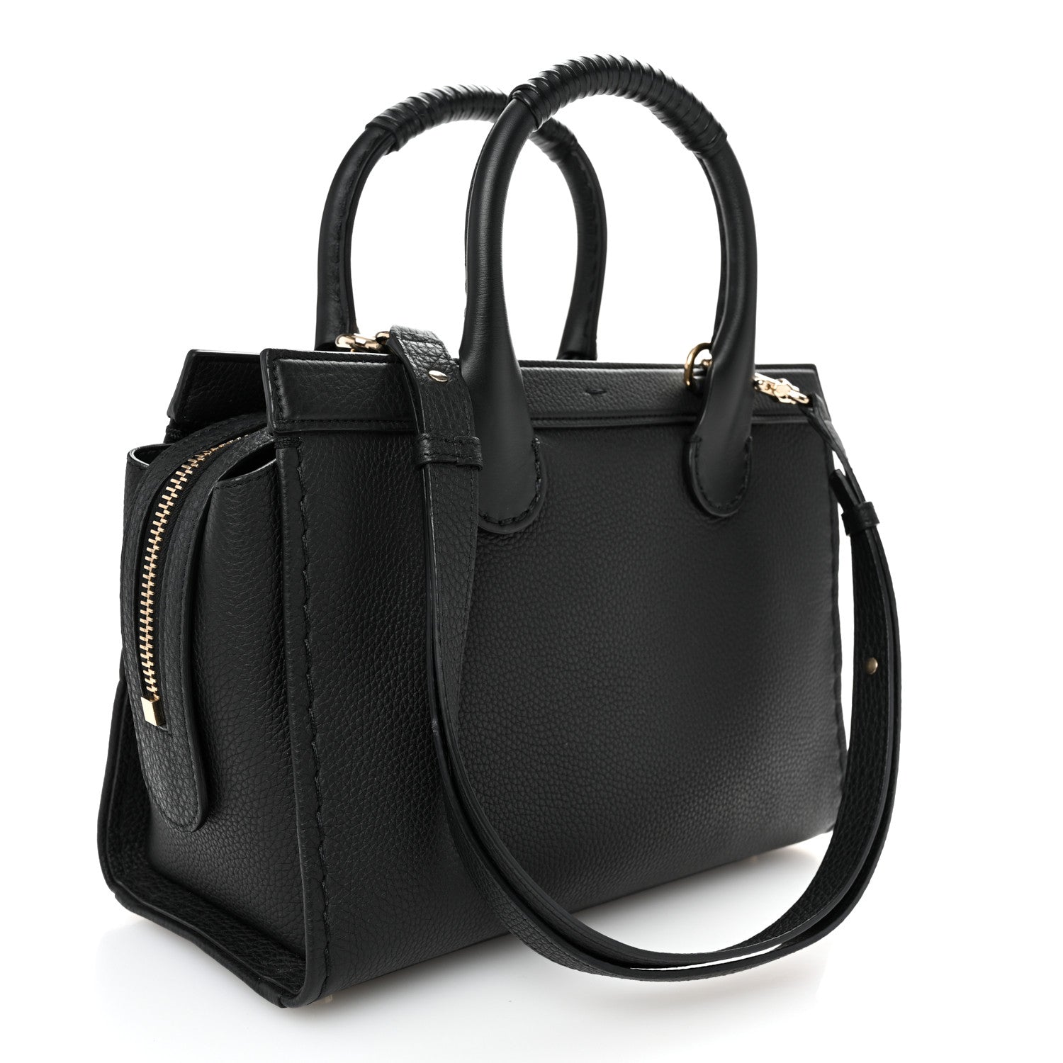 Chloe Grained Calfskin Small Edith Top Handle Bag Black 3 of 11