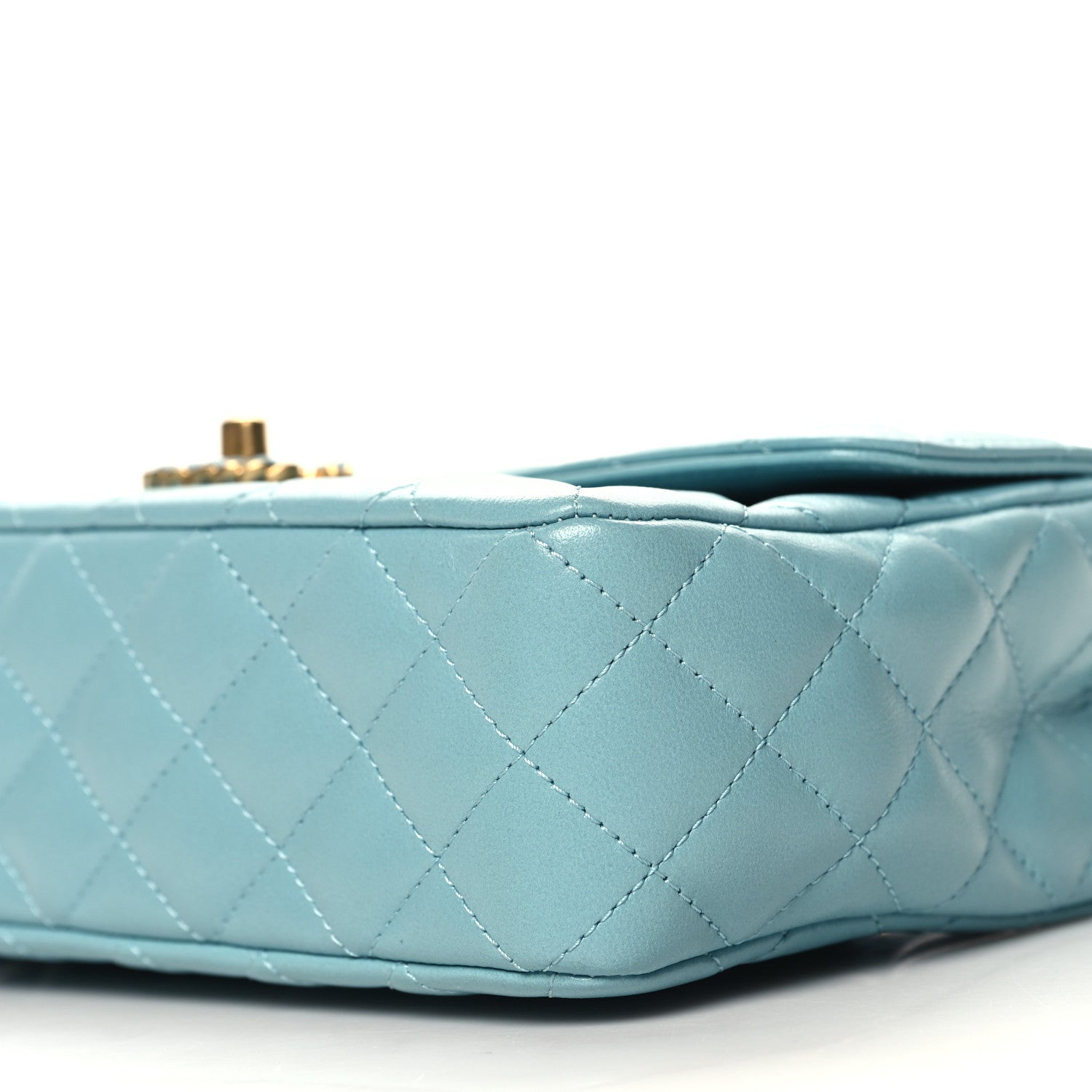 Chanel Lambskin Quilted Small Strass On Top Flap Bag Light Blue 10 of 12