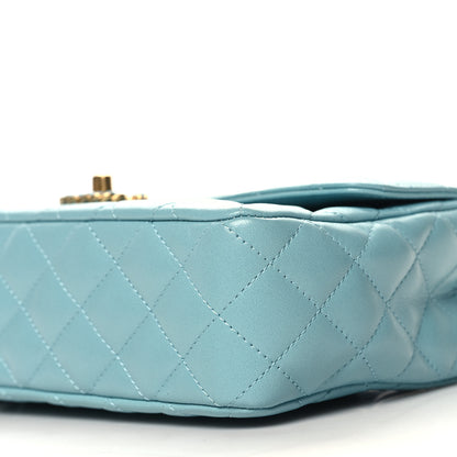 Chanel Lambskin Quilted Small Strass On Top Flap Bag Light Blue 10 of 12