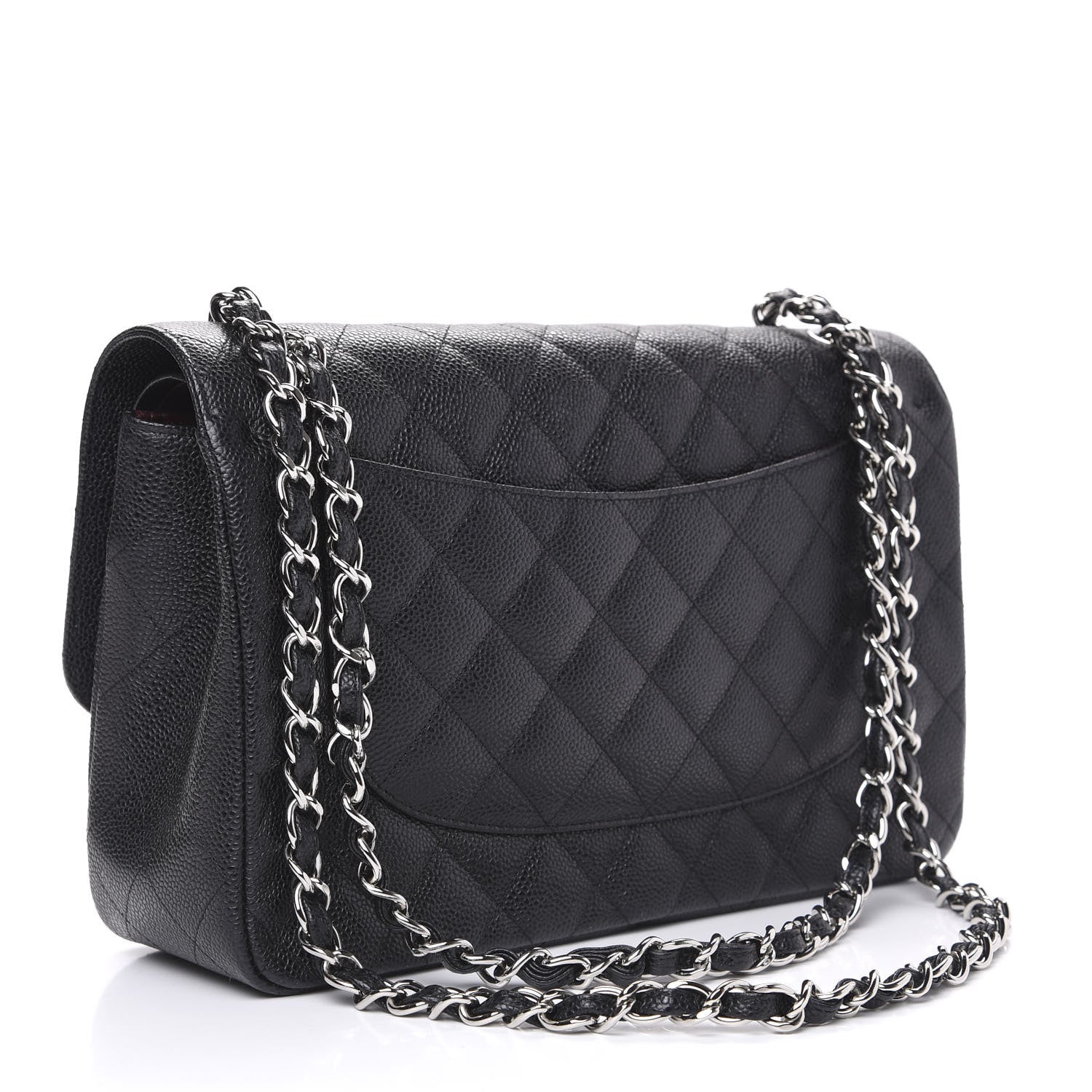 Chanel Caviar Quilted Jumbo Double Flap Black 2 of 9