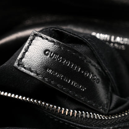Saint Laurent Lambskin Quilted Toy Loulou Puffer Monogram Chain Satchel Black 6 of 13