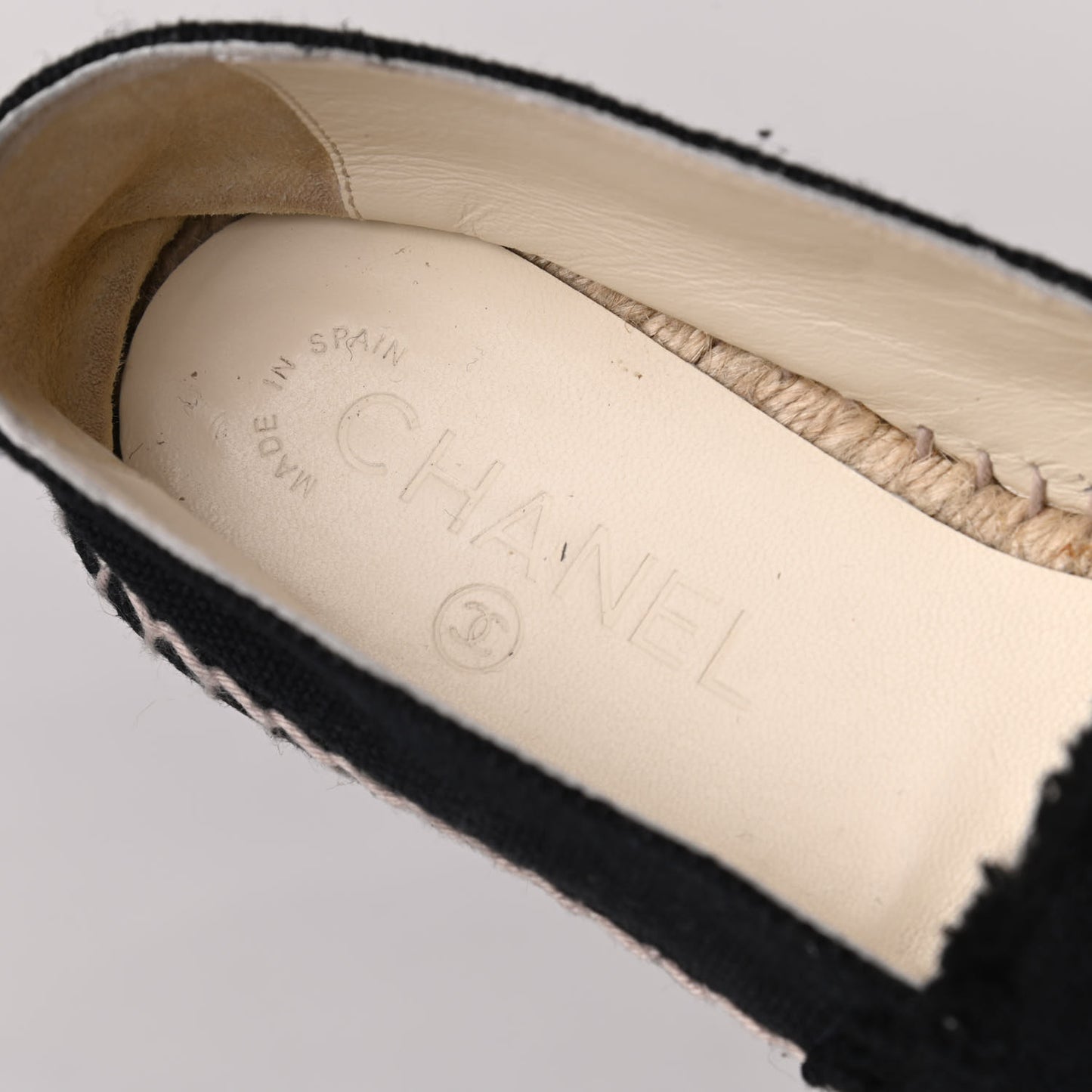Linen CC Espadrilles 38 Black