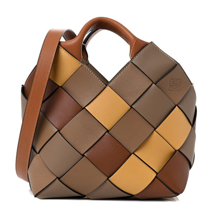 Loewe Calfskin Small Woven Basket Surplus Bag Hazelnut Camel 1 of 8