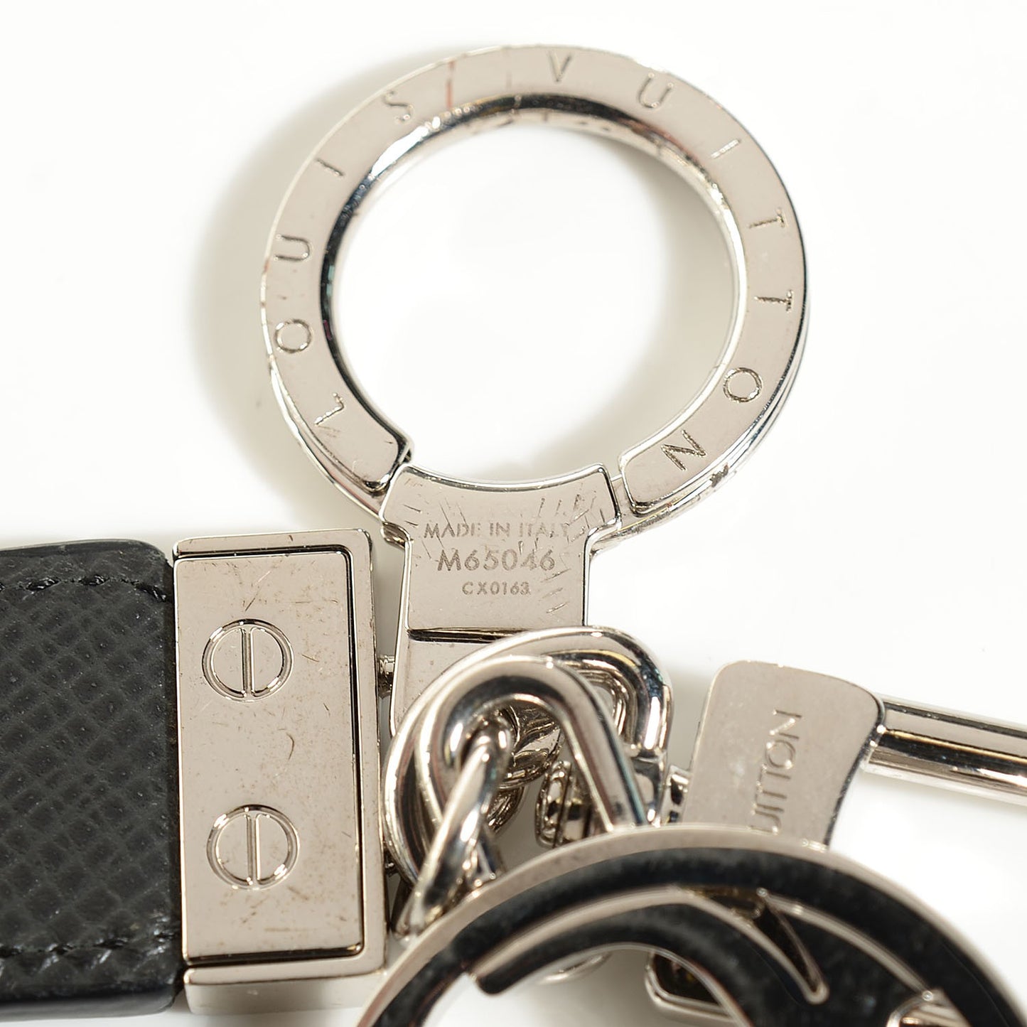 Taiga Calfskin LV Club Key Holder Ardoise