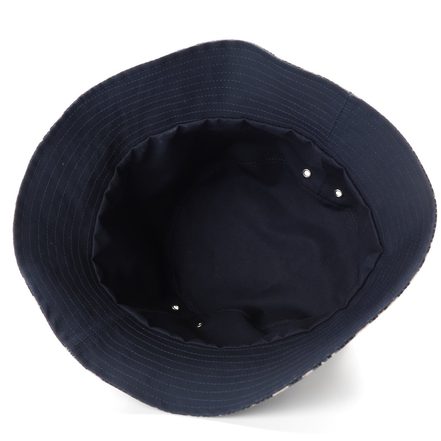 Christian Dior Oblique Reversible Teddy-D Brim Bucket Hat 57 Blue 9 of 9