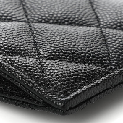 Chanel Caviar Quilted CC Zip Card Holder Black 10 of 11