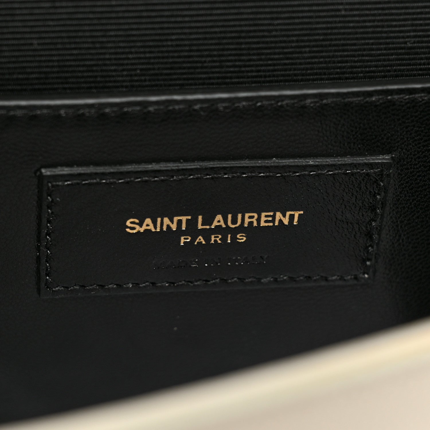 Saint Laurent Grain De Poudre Classic Monogram Cassandre Clutch Dove White 6 of 14