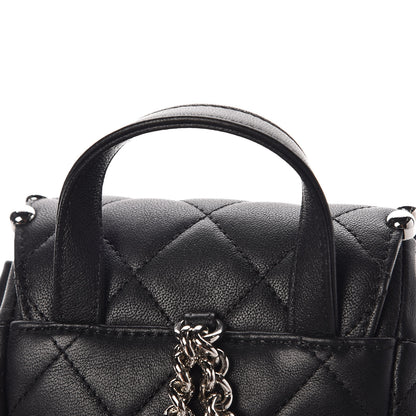 Chanel Lambskin Quilted Metallic Bubble Backpack Black 11 of 11
