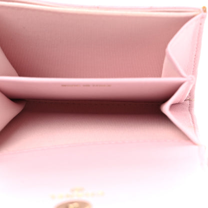 Chanel Lambskin Quilted Pearl Card Holder With Chain Light Pink 4 of 15