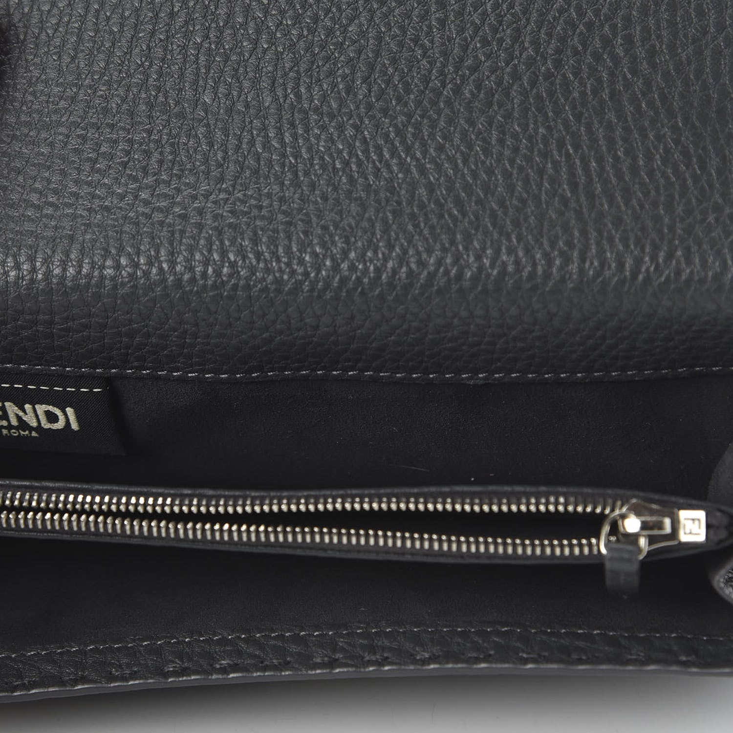 Fendi Cuoio Romano Selleria Peekaboo Continental Wallet Asfalto 12 of 22