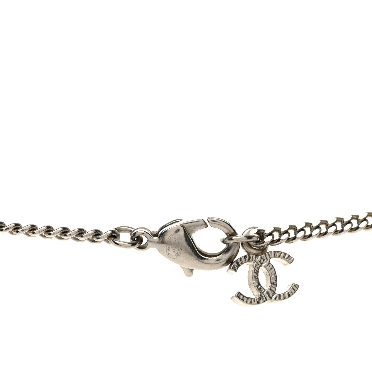 Chanel Crystal Baguette CC Necklace Blue 4 of 4