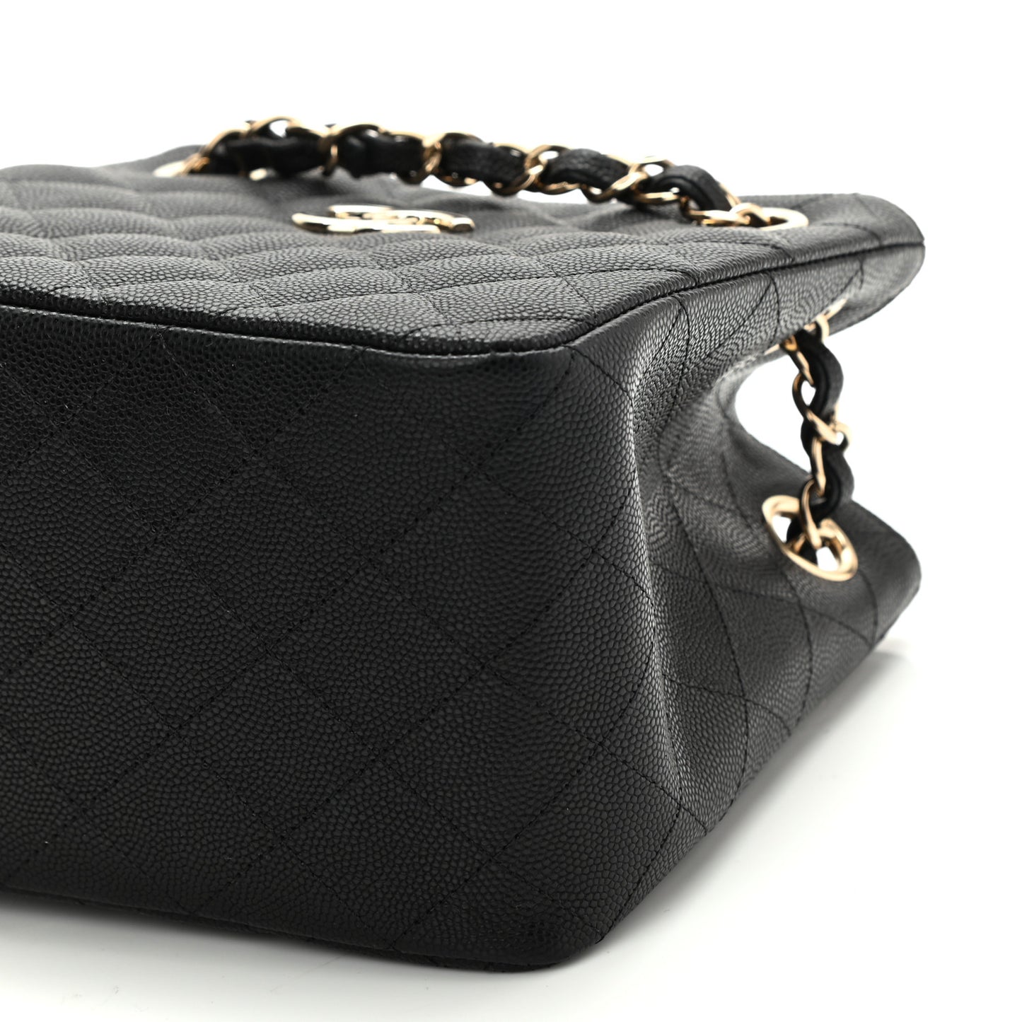 Caviar Quilted Mini Bucket Bag Black